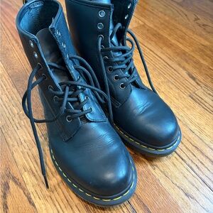 Dr. Martens Black Leather Combat Boots
